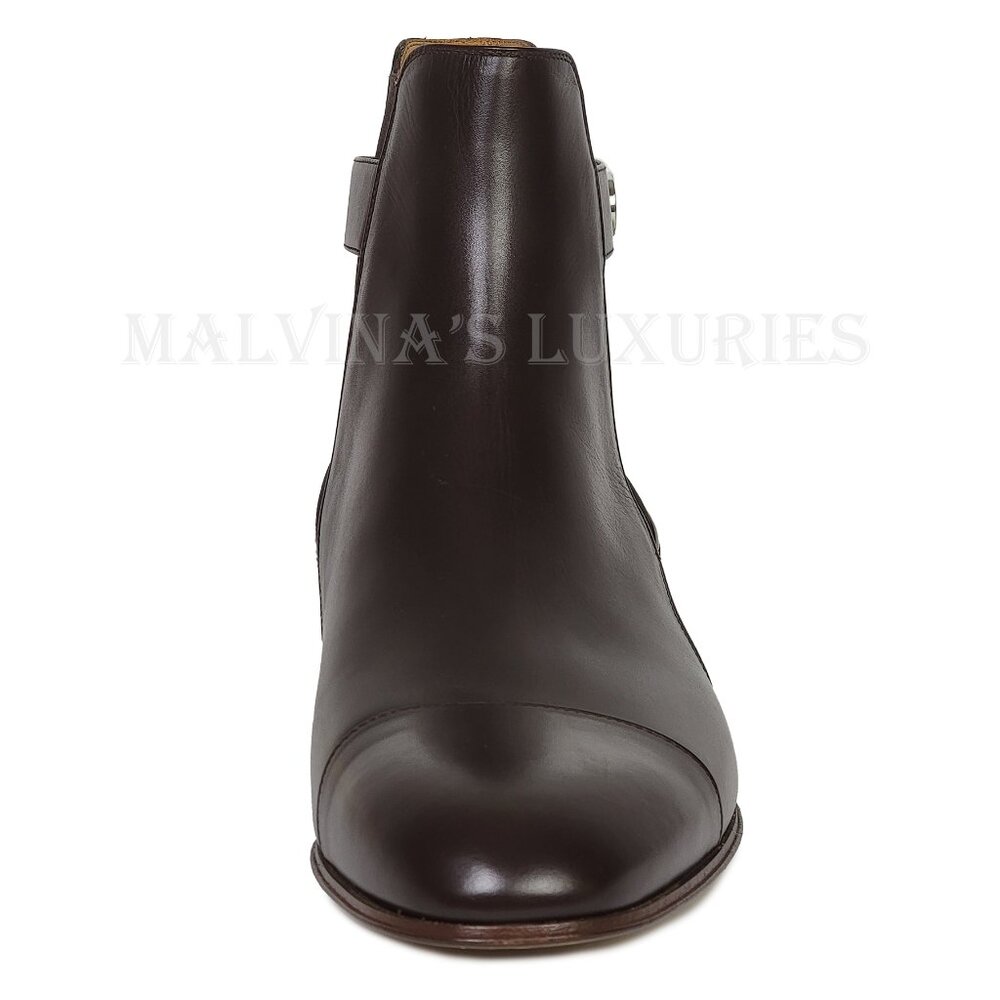 GUCCI BOOTS MENS BLONDIE BUCKLE CHELSEA LEATHER ANKLE BOOTIES sz 10 10.5 - Picture 10 of 15